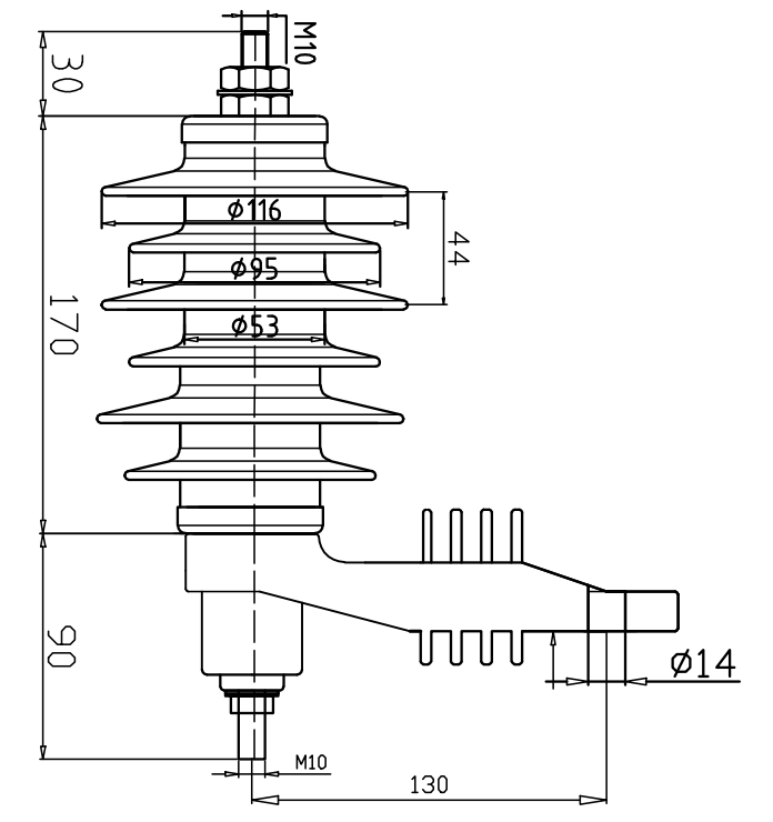 12KV Polymer Lightning Arrester 12KV Polymer Lightning Arrester