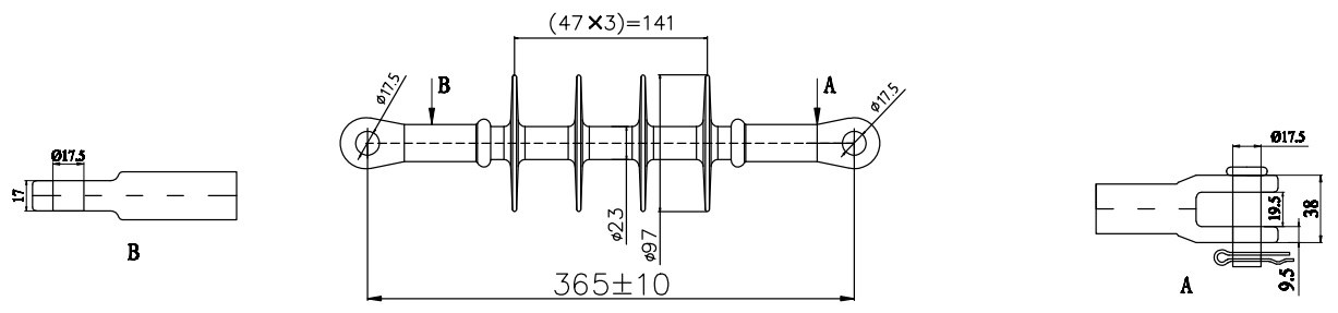 Composite Insulator working under high voltage stress